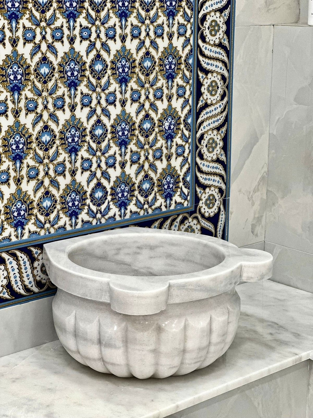 Bella Vie Doğal Taş Hamam Kurnası – El Yapımı Lüks Türk Hamamı & Spa Kurnası