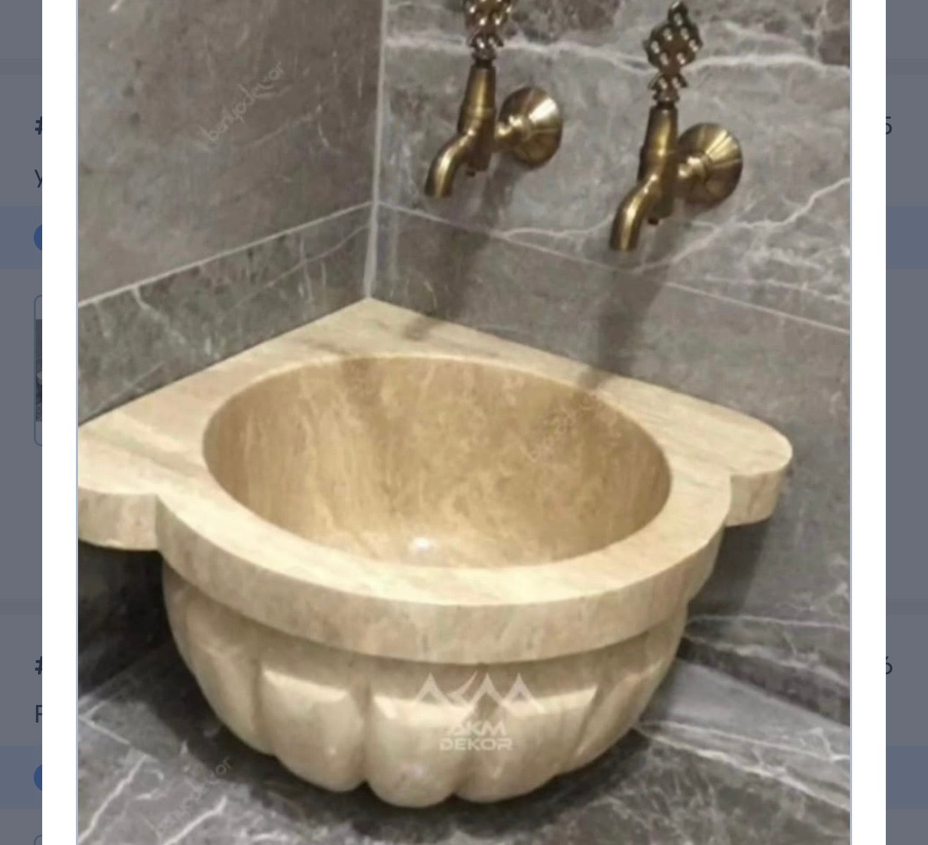 Bella Vie Doğal Traverten Hamam Kurnası – Rustik Kenarlı El Yapımı Lüks Hamam & Spa Kurnası