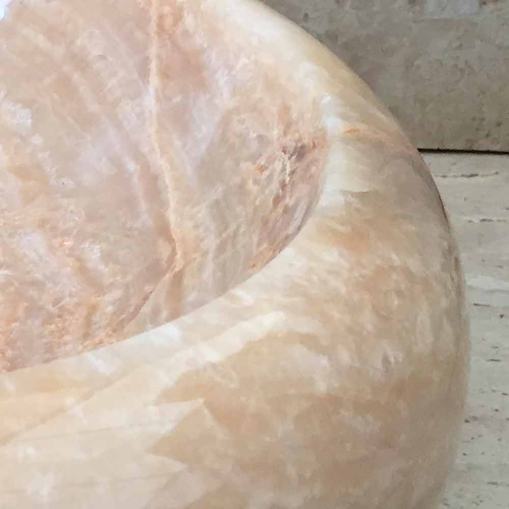 Bella Vie Doğal Taş Onyx lavabo  – El Yapımı Lüks Banyo lavabo