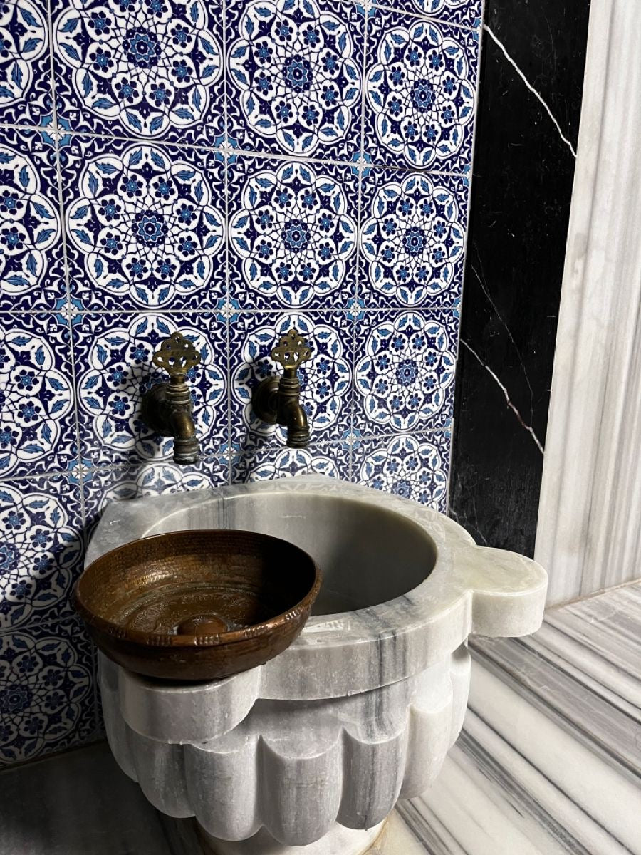 Bella Vie Doğal Taş Hamam Kurnası – El Yapımı Lüks Türk Hamamı & Spa Kurnası