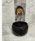 Alexander Black Doğaltaş hamam kurnası %100 el işçiliği modern banyo Aksesuarı