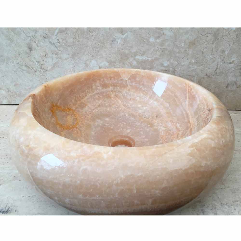 Bella Vie Doğal Taş Onyx lavabo  – El Yapımı Lüks Banyo lavabo